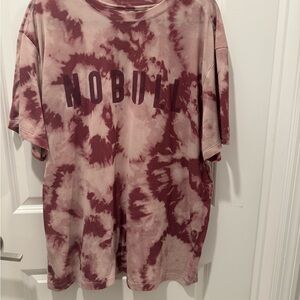 NOBULL Pink and Cream Tee